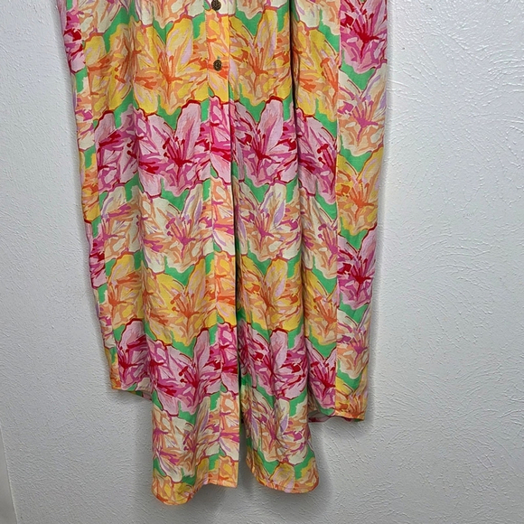 Emily Mccarthy The Georgia Dress In Azalea Multicolor Floral Women's Medium - Picture 5 of 16